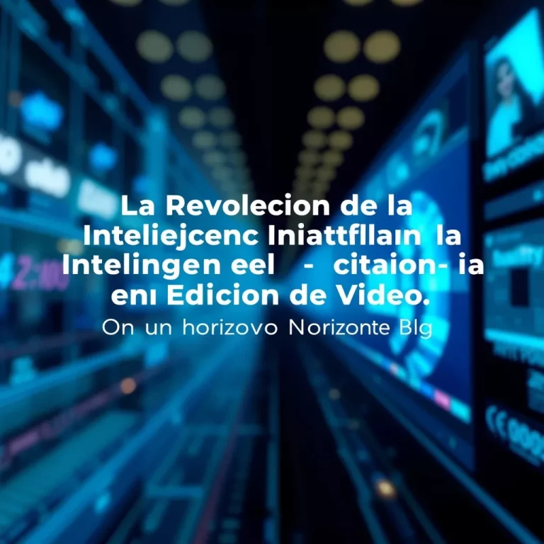 La Revolución de la Inteligencia Artificial en la Edición de Video: Un Nuevo Horizonte Creativo